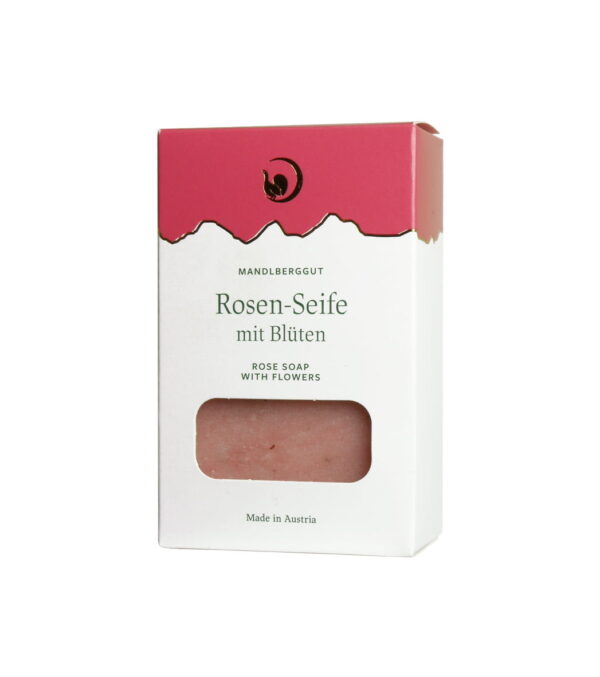 Rosen Seife mit Blüten vom Mandlberggut
